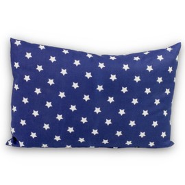 Lavender Blossom Scented Pillow 30 x 20 cm Stars Blue + Organic Lining 100% Pure Lavender + Organic Spelt Husks