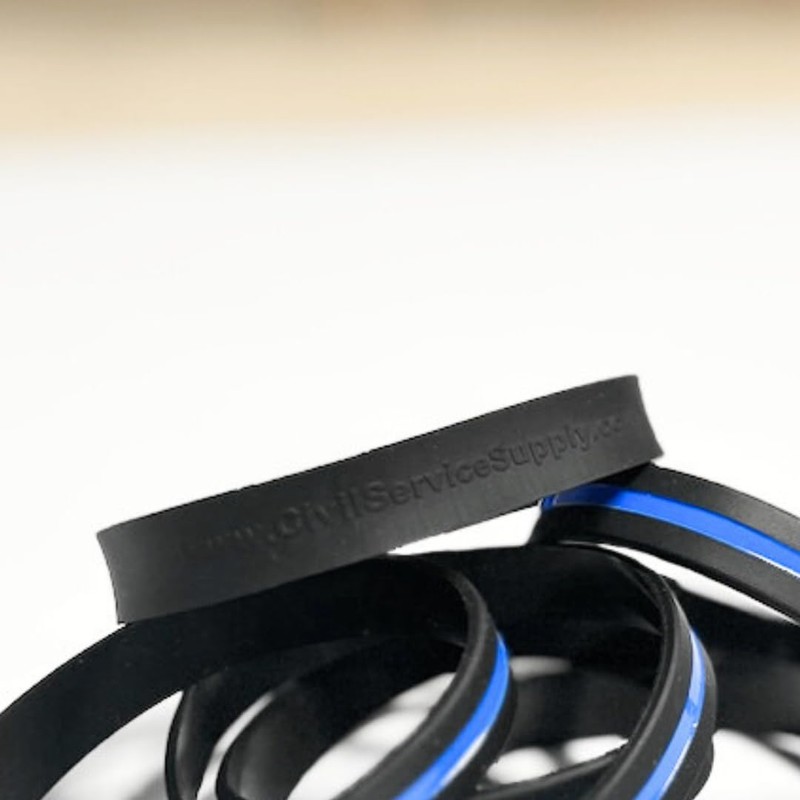 Thin Blue Line Wristband-24 Pack