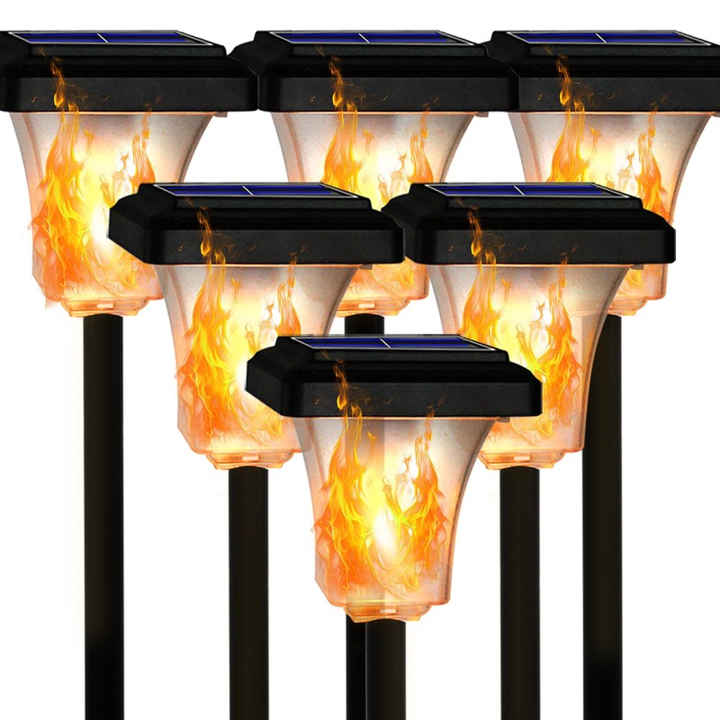 Swingers Solar Lights Outdoor,with Upgraded 2nd-gen Flame tech,LED Solar Torch