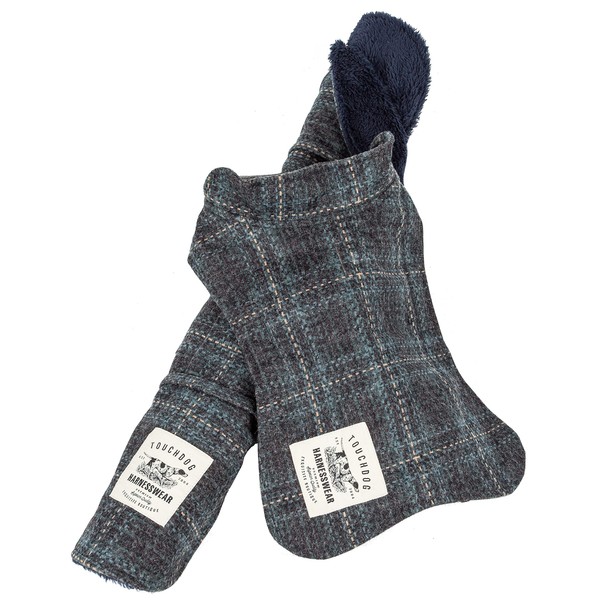 Touchdog ® 2-in-1 Windowpane Plaided Dog Jacket with Matching Reversible