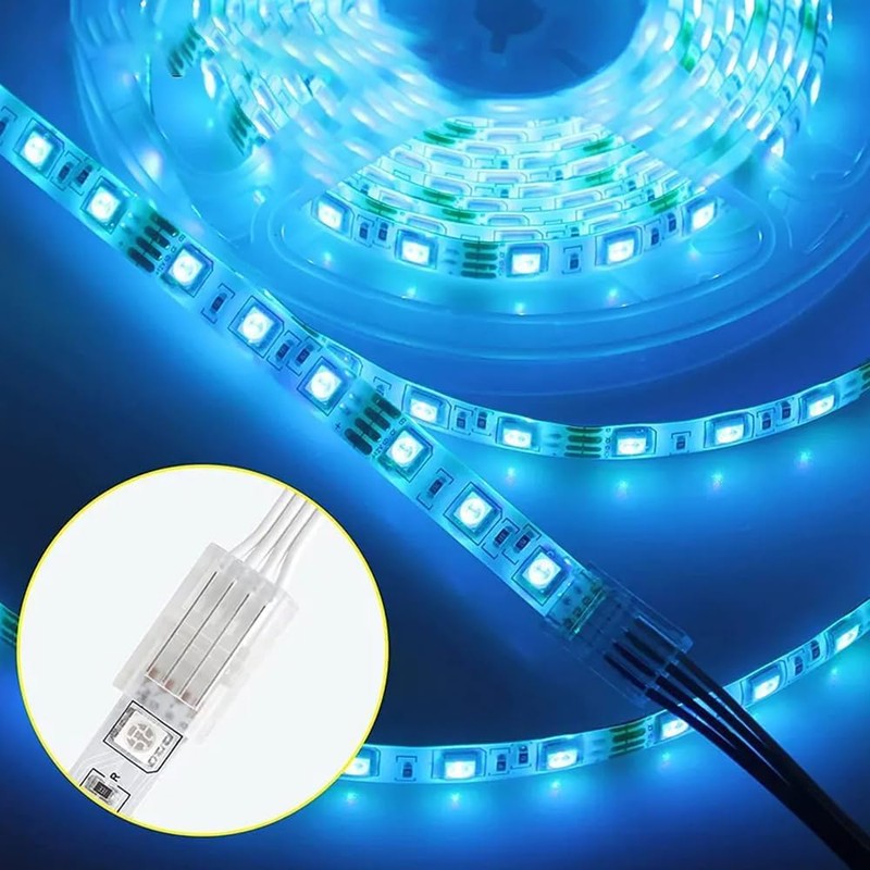 Vrabocry 20Pcs LED Connector 2/3/4/5/6Pin LED Strip Connector for 8mm