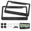 Black Bling License Plate Frames for Women, 2 Pack Stainless