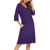 YYA Nightgowns for Women 3/4 Sleeve Sleepwear Lace Comfy Sleep