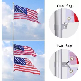 EEZ RV Products 20FT/25FT Retractable Aluminum Flagpole - 25FT