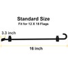 Koutemie Wall Garden Flag Stand Holder Pole with 2 Stoppers