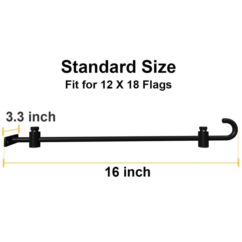 Koutemie Wall Garden Flag Stand Holder Pole with 2 Stoppers
