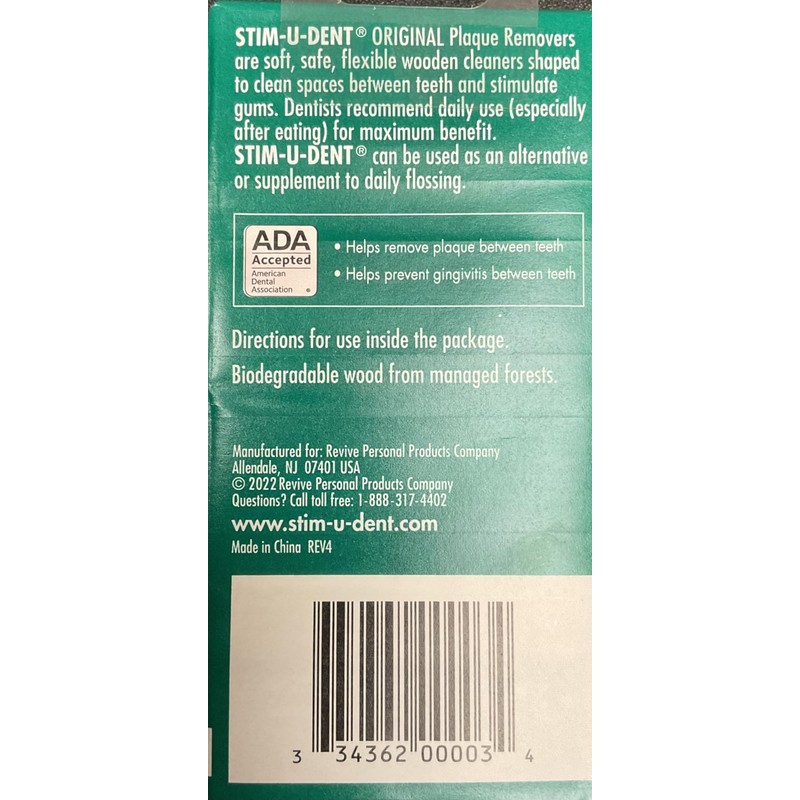 Special Pack of 5 STIM-U-DENTS Mint Flav 9245 100 per