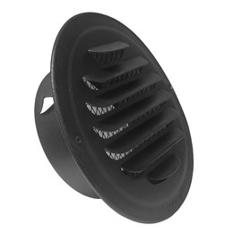 8 Inch Black Stainless Steel Air Vents, JSIXASO Louvered Grille Round Wall Vent Cover with Fly Screen Mesh for Indoor or Outdoor Ventilation