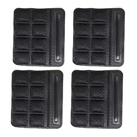 PAXLamb Universal Helmet Chin Pads Foam Sponge Pad Strap Padding Replacement Lining Cushion Mat Liner for Sport Outdoor Cycling Bike Motorcycle Bicycle Riding (Black 4PCS Carbon Fiber)
