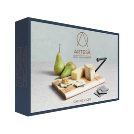 Artesà Acacia Wood Wire Cheese Slicer Board, 27 x 19 cm (10.5 x 7.5 Inch)