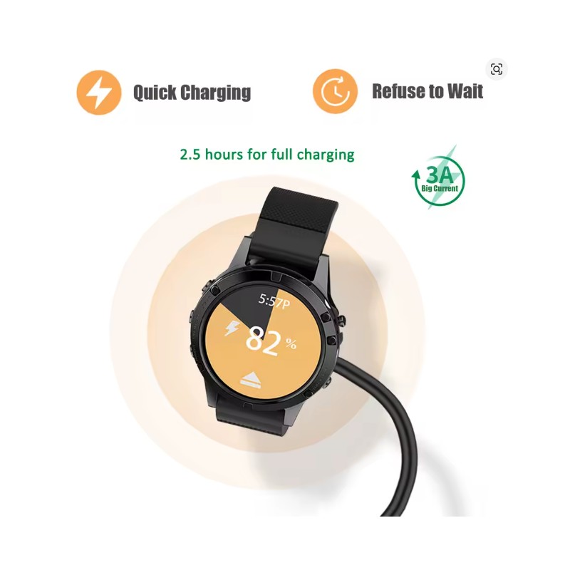 Toolzia USB Charging Cable - Compatible with Garmin Fenix and