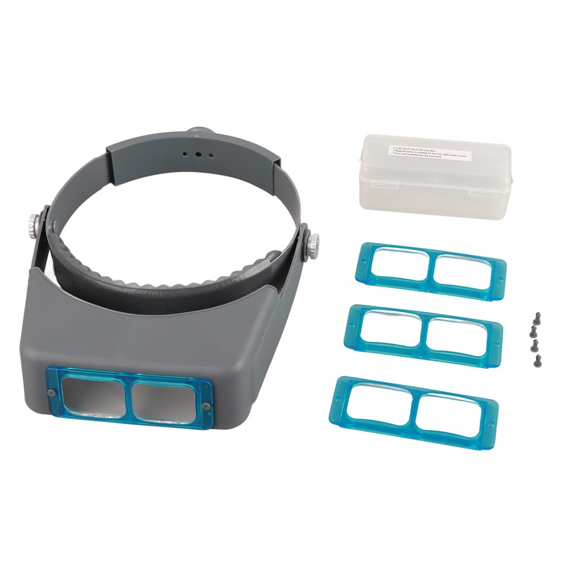 Headband Reading Magnifier with Four Optical Glass Lenses Jewelry Repair