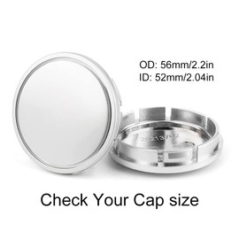 Hub Caps, Wheel Hub Covers, Rim Caps, Wheel Hub Covers, ABS Plastic Caps, Wheel Centre Caps, Hub Caps for Car, Car Accessories, Silver, OD 56 mm ID 52 mm, Pack of 4