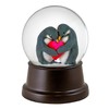 Cuddly Penguins in Love Snow Globe by The San Francisco