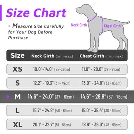 Eagloo Dog Harness Medium, No Pull Harness with Front Back Clips, Adjustable Dog Walking Vest, Soft Padded Pet Vest, Reflective No-Choke Breathable with Easy Control Handle, Purple, M