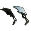 MotorToGo Black Diamond Motorcycle Cruiser Chopper Mirrors for 2007 Yamaha