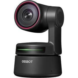OBSBOT Tiny Webcam 4K PTZ, AI-Powered Tracking & Auto Focus, Webcam con reducción de Ruido de micrófono, Control de Gestos, 60 FPS, HDR Low-Light Correct, Cámara Web para PC, Streaming, Meeting, etc.