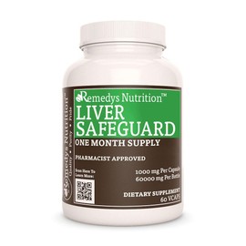 Remedy's nutrition Liver Safeguard™ | 1,000 mg, 60 Vegan Capsules Proprietary Herbal Dietary Supplement | Two Month Supply