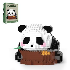 MJDDJA Mini Building Blocks, Party Favors- Micro Blocks Panda Toy for Kids 13 14 15 16+, Mini Blocks Building Sets for Adults, Easter/Birthday for Teens(554 PCS) (Laid-back panda)