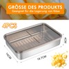 Set of 4 Fresh Food Storage Boxes, Fridge Organiser, Stackable
