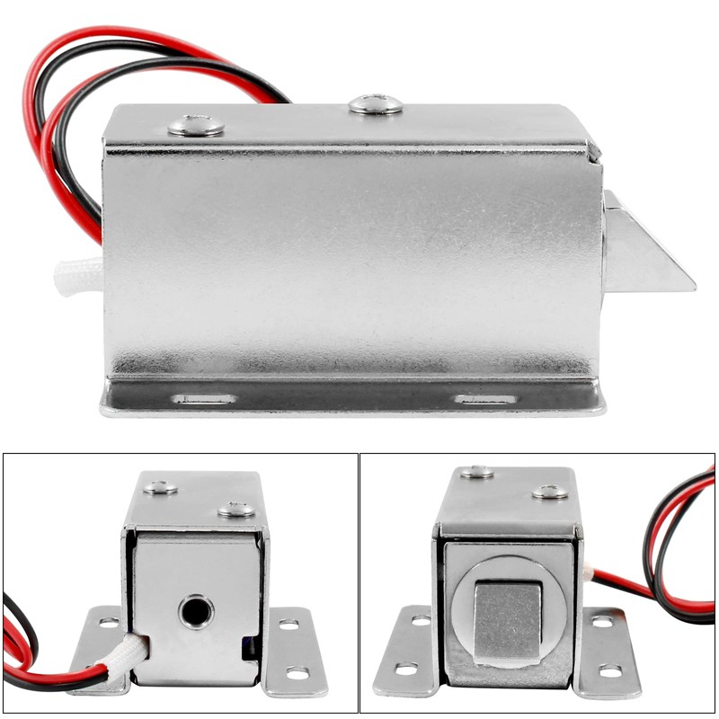Bonsicoky DC 6V 1.5A Electromagnetic Solenoid Lock, Mini Slim Electric