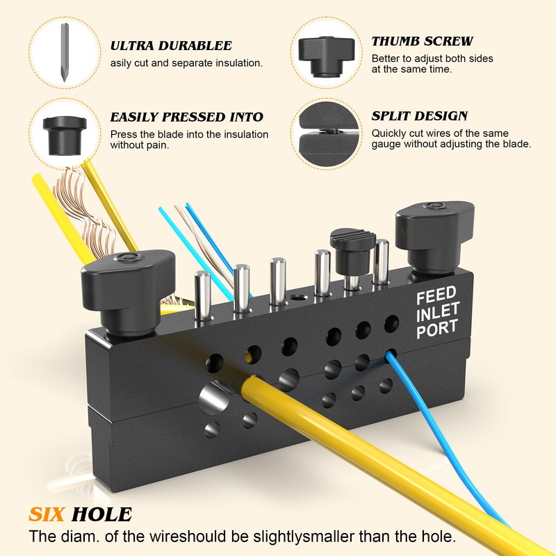 Split-Type Scrap Copper Wire Stripper Machine Kit with 6 Tungsten