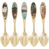 Spanner, Spoon, Gold Plated Color 13.6 cm Ukiyoe Cutlery, Teaspoon, Set