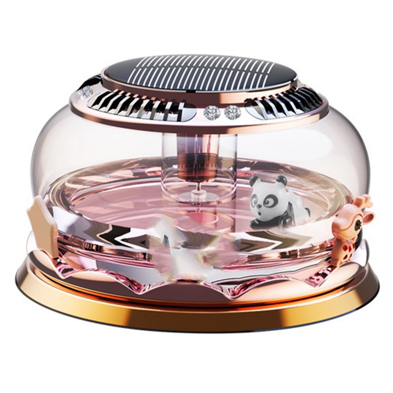 Car Perfume Decoration Solar Powered Rotating Aromatherapy Diffuser Ornament for