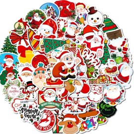 50pcs-Christmas Temporary Tattoos for Kids - Christmas Stocking Fillers, Festive Gift Wrapping Stickers with Fun Holiday Designs, Safe Non-Toxic Temporary Tattoos for Children’s Xmas Party Favors