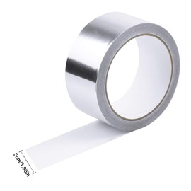 Chstarina Aluminium Foil Tape Heat Resistant Heat Protection Tape Aluminium Foil Insulation Tape Waterproof Tape for Repairing Sealing or Insulating 50 mm x 20 m