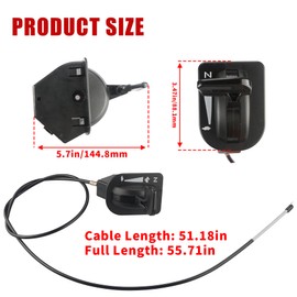 Gashwer 746p06891 New Upgraded 51" Throttle Choke Cable Compatible with Cub Cadet ZT1-42 ZT1-46 ZT1-50 ZT1-54 ZT2-60 ZTS1-42 ZTS1-46 ZTS1-50 ZTS2-50 ZTS2-54 ZTS2-60 Replace for 746-06891