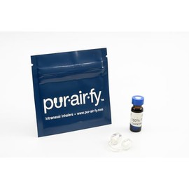 Pur-Air-Fy Wearable Essential Oil Inhaler – Hands-Free Aromatherapy Diffuser for Focus, Stress, Sleep, Headaches & Allergies – Refillable & Comfortable Nasal Insert (Lavender)