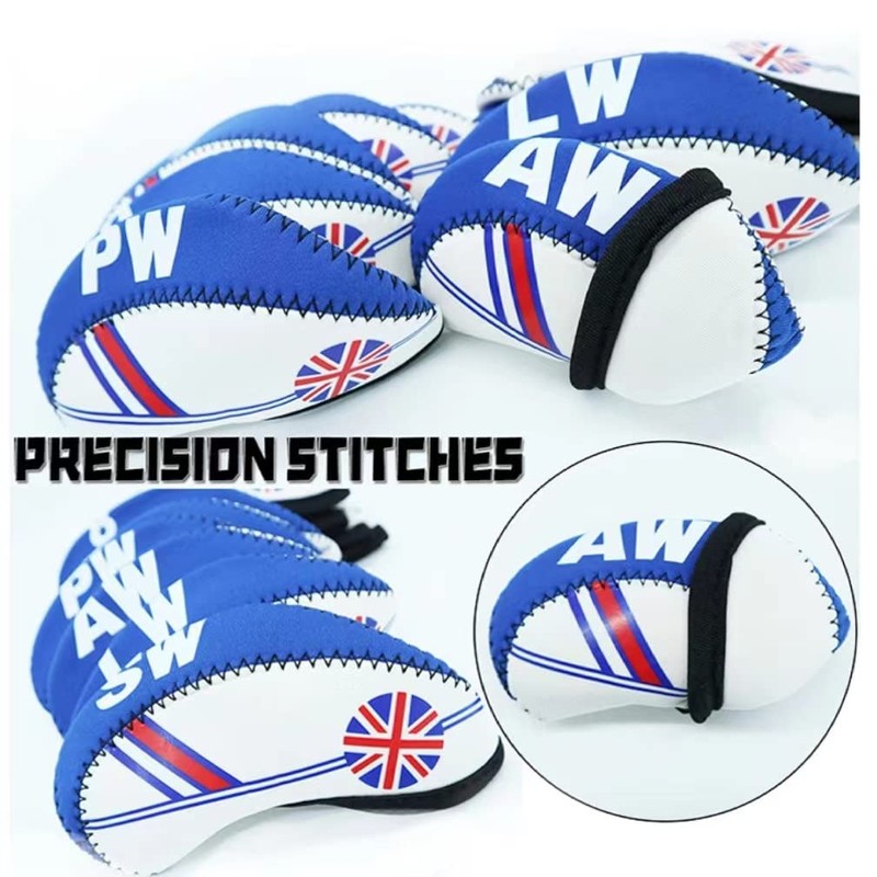 10 Pcs Golf Club Iron Head Covers Protector Headcover Set