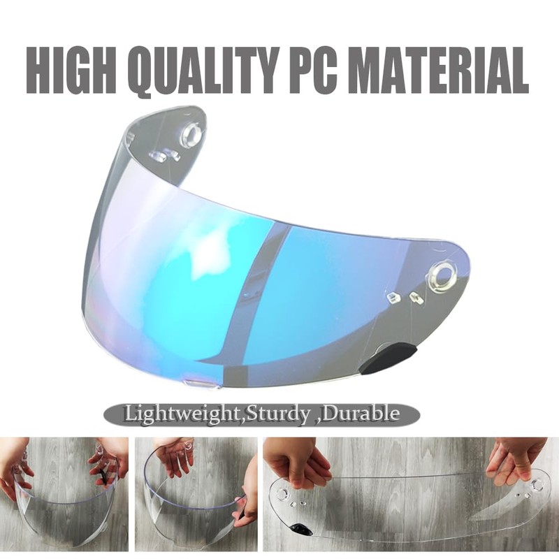 Qualifier Helmet Visor for Bell Star/Vortex/RS-1/RS-2/Revolver/Qualifier DLX,Click Release Shield Uv