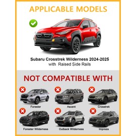 Tuyoung 300lbs Roof Rack Cross Bars Compatible with Subaru Crosstrek Wilderness 2024 2025 2026, Lockable Heavy Duty Aluminum Anti-Theft Metal Lock Roof Rails Crossbars Rooftop Cargo Bars Luggage