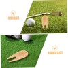 SUPVOX Golf Divot Tool 8-Piece Bamboo Fork Set Ball Marker