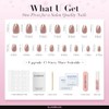 GLAMERMAID Uñas postizas de gel suave y brillante estilo francés