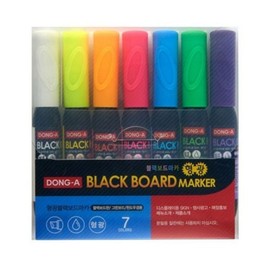 Writing Instruments Dong-A Fluorescent Black Board Marker 7-Color Set / 필기구 동아 형광 블랙 보드마카 7색 세트