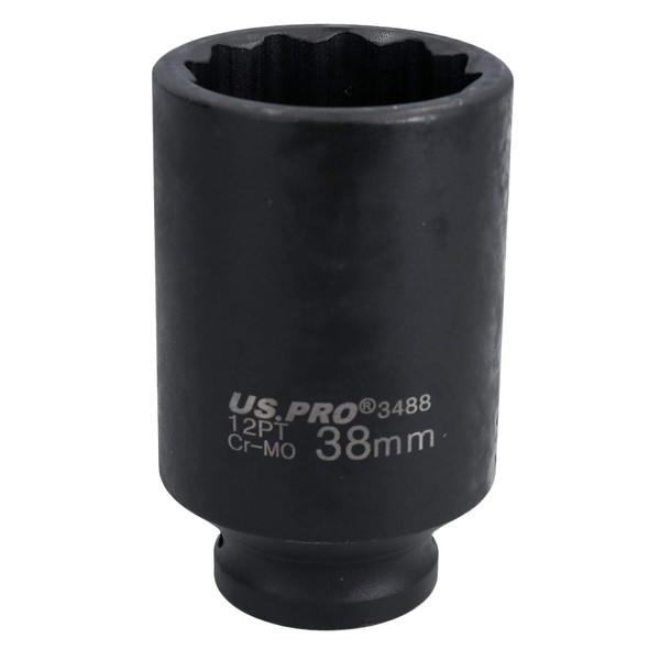 38mm Metric 1/2" Drive Deep Rear Hub Axle Nut Socket