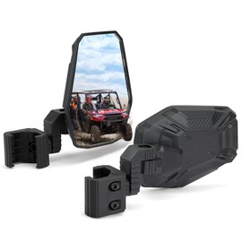 KEMIMOTO UTV Side Mirrors, UTV Rearview Mirrors Compatible with Pro-Fit Polaris Ranger General Can-Am Defender Maverick Trail, 3-axis Rotation Breakaway Rear View Accessories