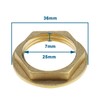 4PCS 3/4 Inch BSP Flanged Back Nut Brass Tap Plumbing