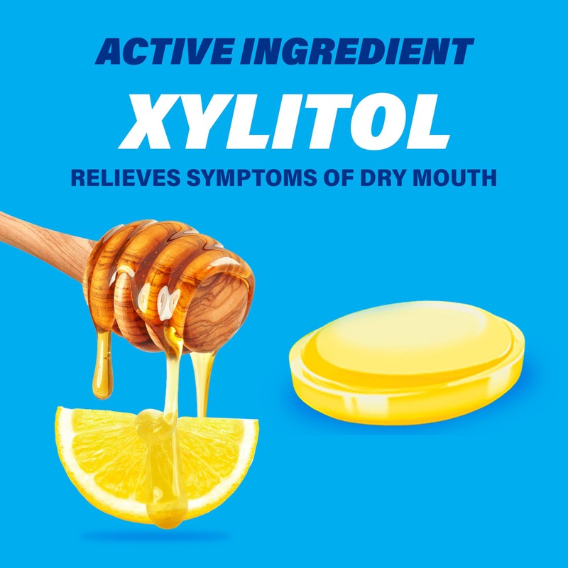 ACT Dry Mouth Lozenges Sugar Free Honey Lemon Flavor 36