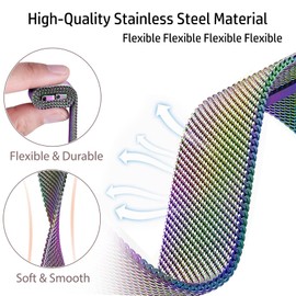 Harikiri Magnetic Straps Compatible with Fitpolo smart watch IDW13/IDW16/IDW19,22mm Metal Band for Woneligo W13,Veryfit IDW19,TOOBUR IDW26/IDW20/IDW16,FITVII HM57/HM78/H56,RUIMEN D1/H1 for Smartwatch