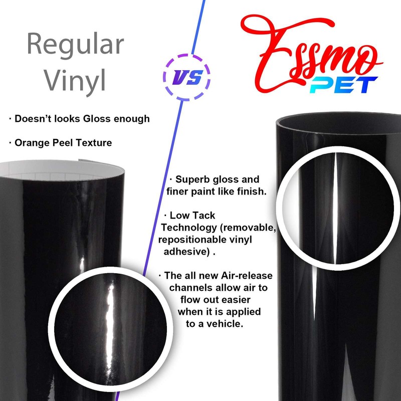 20"x60" (1.6FTx5FT) Shadow Gray PET Super Gloss Metallic High Glossy