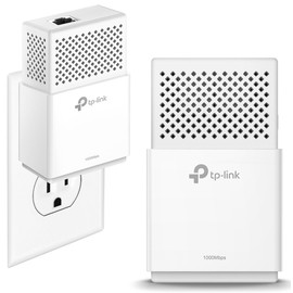 TP-Link AV1000 Powerline Ethernet Adapter - Gigabit Port, Plug&Play, Power Saving, Ethernet Over Power, Expand Home Network with Stable Connections, Ideal for Smart TV, Online Gaming (TL-PA7010 KIT)