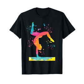 Ginnasta su Balance Beam Ragazze Bambini Ginnastica Artistica Maglietta