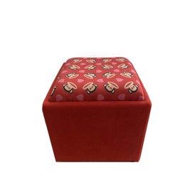 Paul Frank Love Ottoman Red