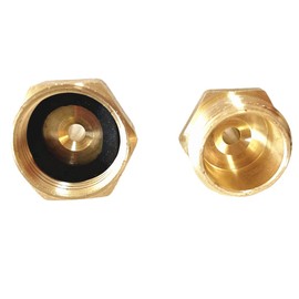 Lead-Free Brass Winterize Blow Out Adapter for Sprinkler Systems Air Compressor Quick Connect 1/4" Quick Connect Plug to GHT 3/4" Garden Hose Fitting for RV, Travel Trailer, Boat & Camper