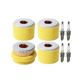 HONTAYOKA 4 Pack AFZE30 GX390 Air Filter w/Spark Plug Replace with Honda GX340 11HP 13HP Engine 17210-ZE3-505 17210-ZE3-010 Engines Lawn Mower Part Air Cleaner