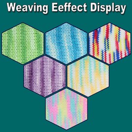 6 Pack Large Yarn Skeins Assorted Colors Crochet Wool, Acrylic Yarn Skeins, Yarn Wool for Crochet Bundle Soft for Knitting Crafts, Wool for Knitting 50g Balls